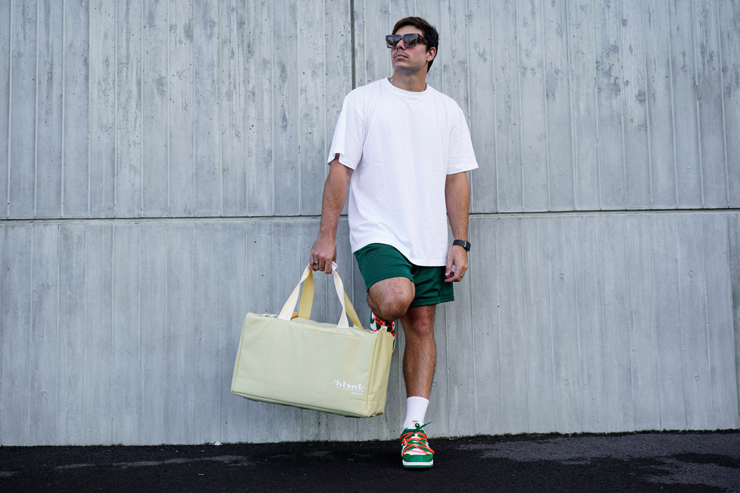 The Blank Collective Cream Duffle Bag